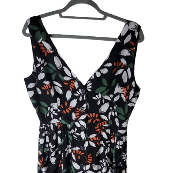 Arianna by Howard's sleeveless floral print v neck dress size large - Picture 3 of 9